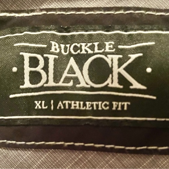 Buckle Black Label Button Down Athletic Fit Grey Shirt Size XL - Picture 4 of 7